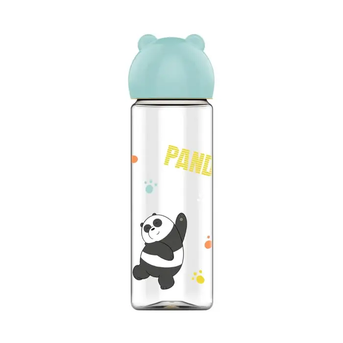 We Bare Bears Panda Figürlü, Kapaklı 500 Ml Plastik Şişe