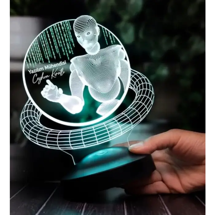Web Tasarımcı hediyesi, Yazılımcı Hediyesi, Grafiker Hediyesi, Developer Hediyesi, 3D Led Lamba