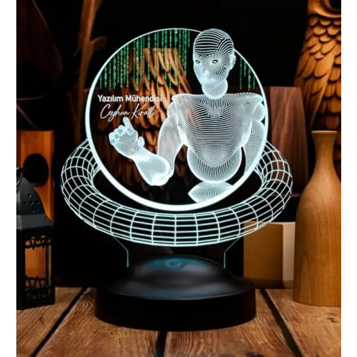 Web Tasarımcı hediyesi, Yazılımcı Hediyesi, Grafiker Hediyesi, Developer Hediyesi, 3D Led Lamba