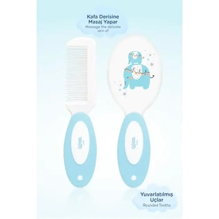Wee Baby Fırça Tarak Seti - MAVİ