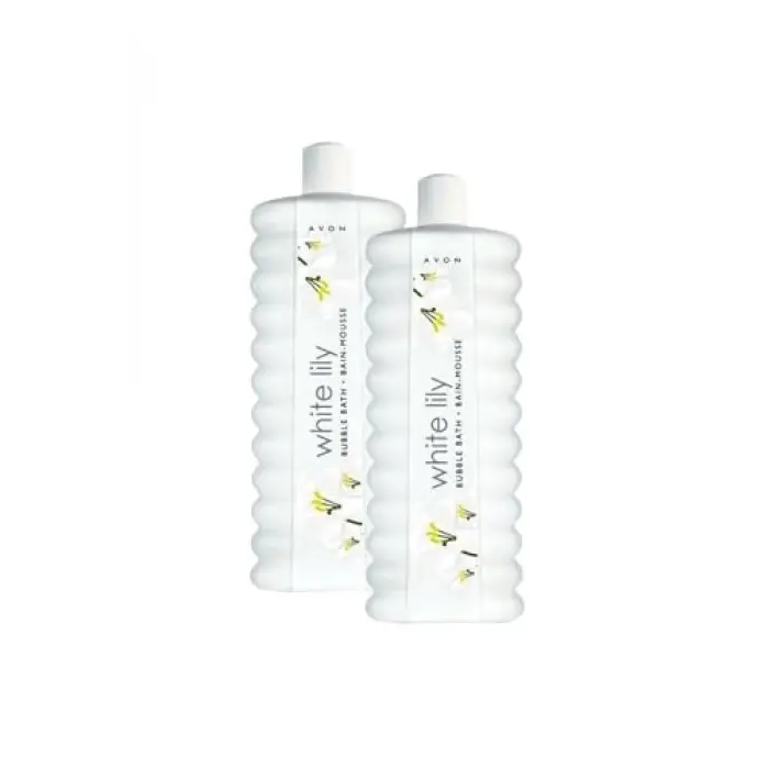 White Lily Bubble Bath Mousse; 1000 ml, Set of 2