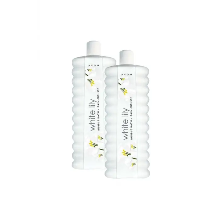 White Lily Bubble Bath Mousse, 1000ml, Set of 2