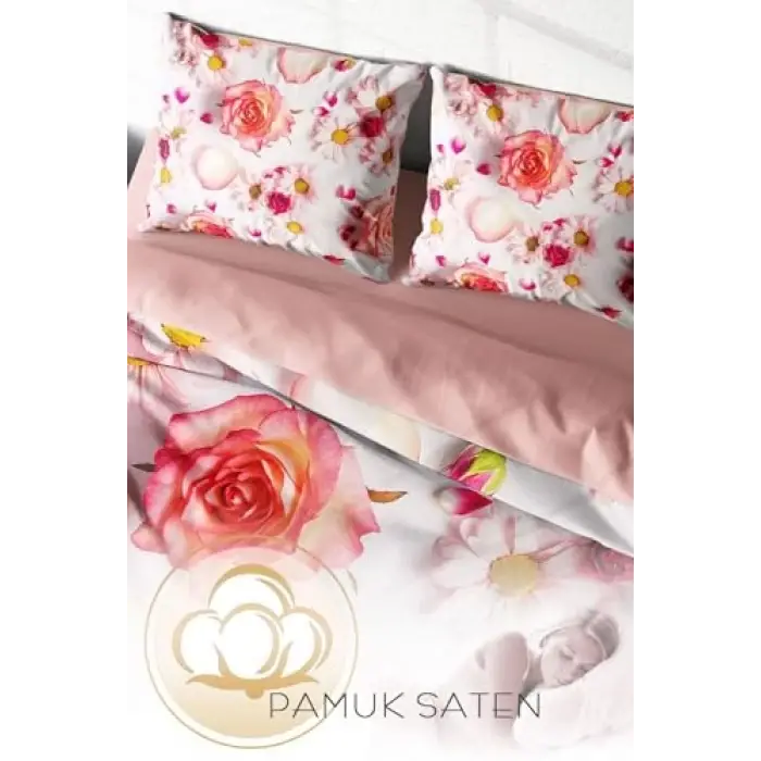 White Rose 3D Çift Kişilik Nevresim Takımı, monohome8577