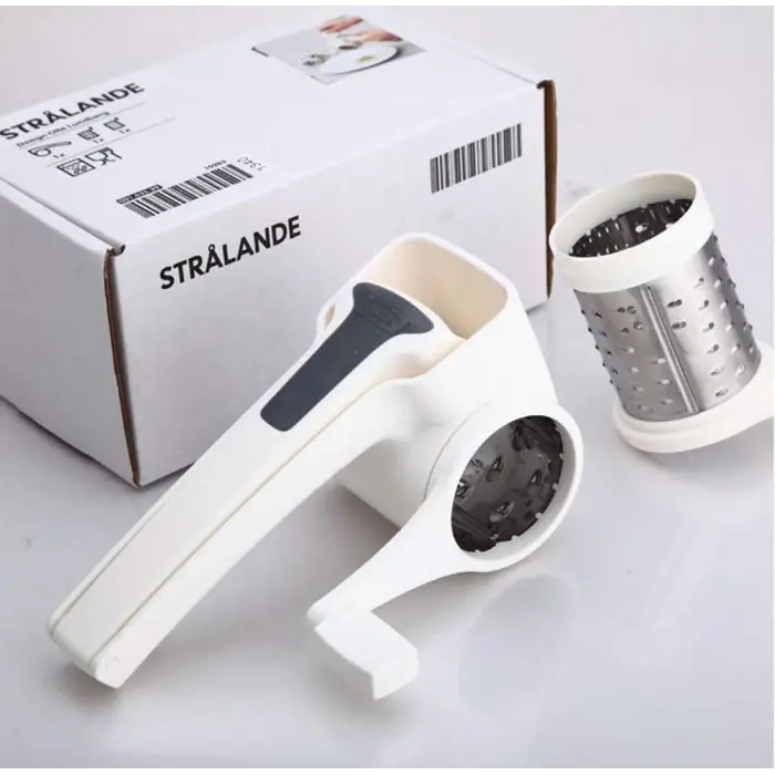 (White); Stralande rotary grater, white