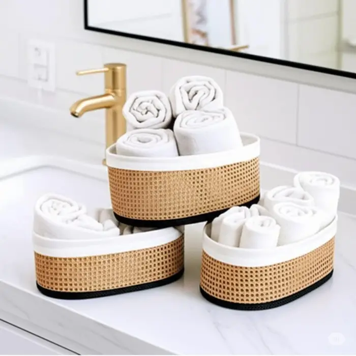 Wicker Premium Serisi Oval 3lü Set Organizer