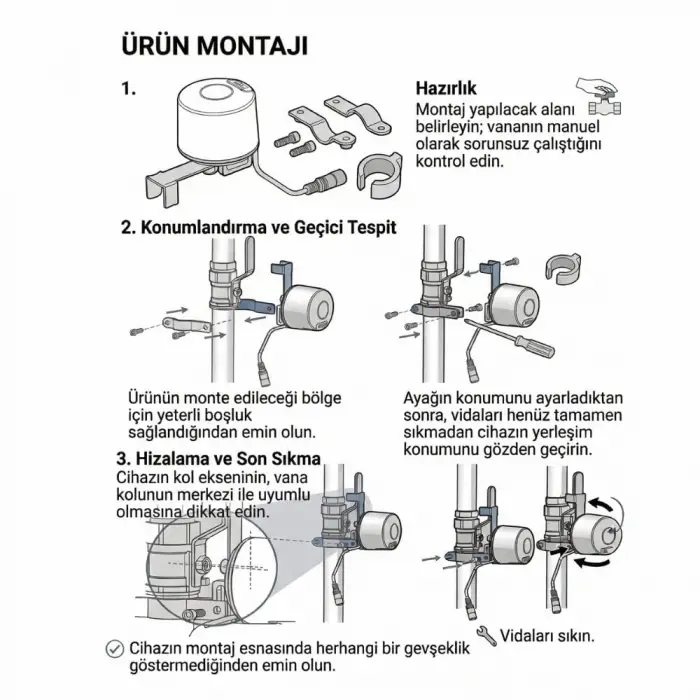 WiFi Akıllı Su ve Gaz Vana Kontrolcüsü (Tuya, Smart Life)