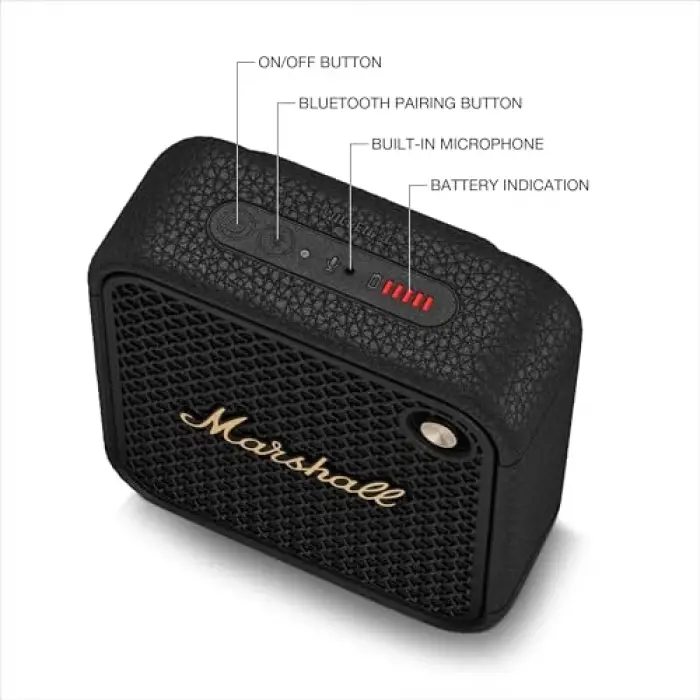 Willen II Bluetooth Hoparlör, Blk&Brass