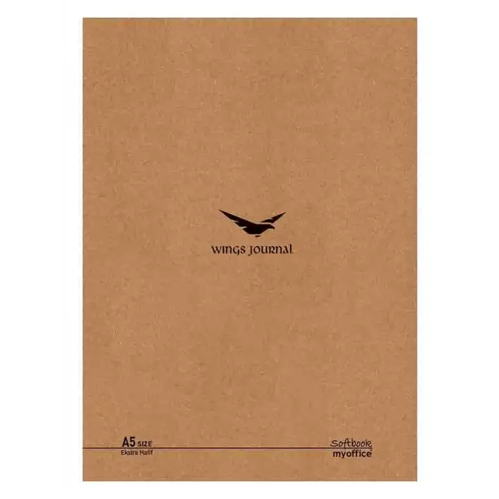 Wings Journal 4lü Çizgili A6 Defter Seti - Kraft Kapak