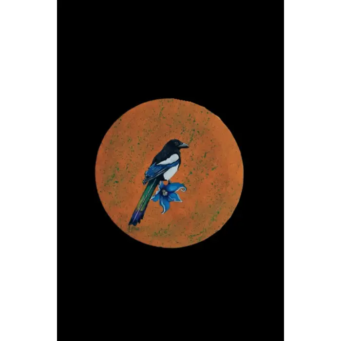 with border Magpie image sketchbook