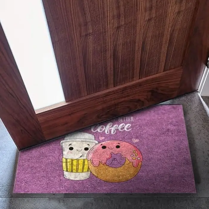 With Caffe Modern Kapı Önü Paspası, Ev, Ofis ve Dış Mekân Kullanımı için 45x65