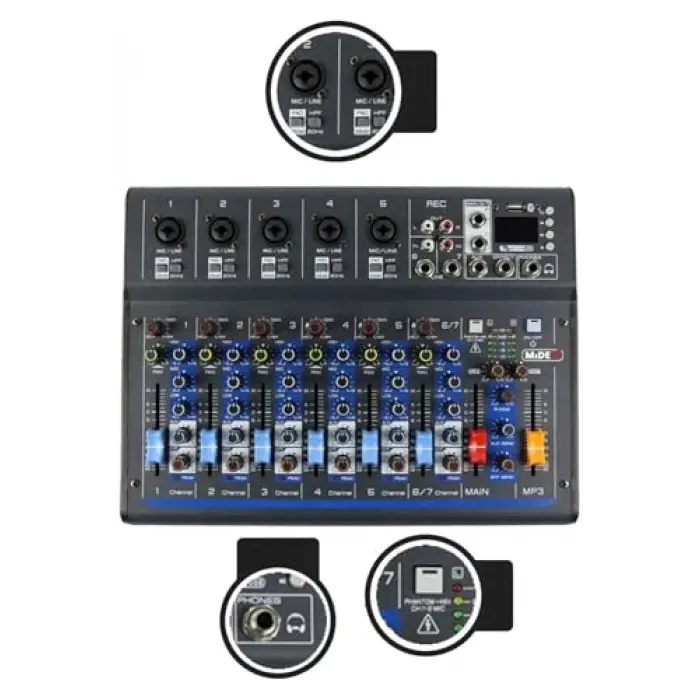 Wizard Paket-4 CX2 Stüdyo Mikrofon Mdx-07FXU Stüdyo Kayıt Mikseri Kulaklık Ekipman Seti