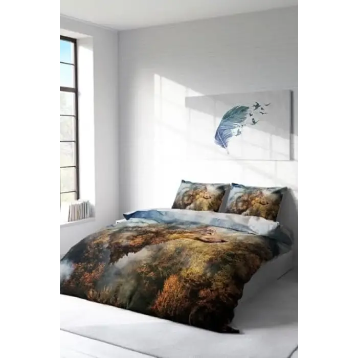 Wolfface 3D Çift Kişilik Nevresim Takımı, monohome4852