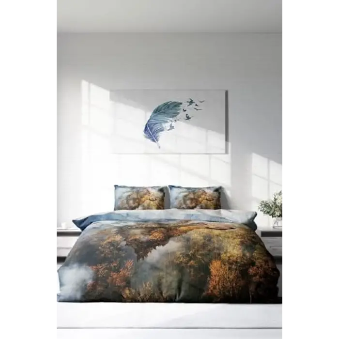 Wolfface 3D Çift Kişilik Nevresim Takımı, monohome4852