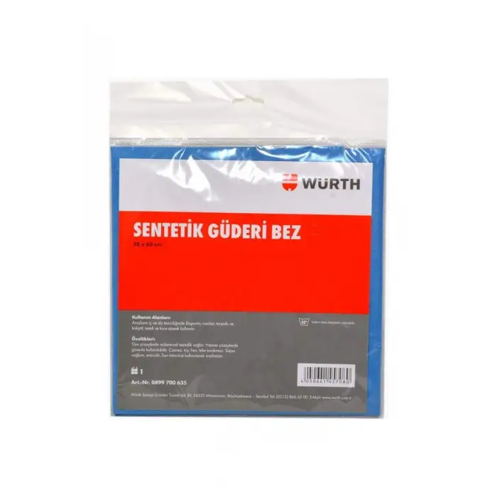Würth 38x60 cm Sentetik Mavi Temizlik Bezi
