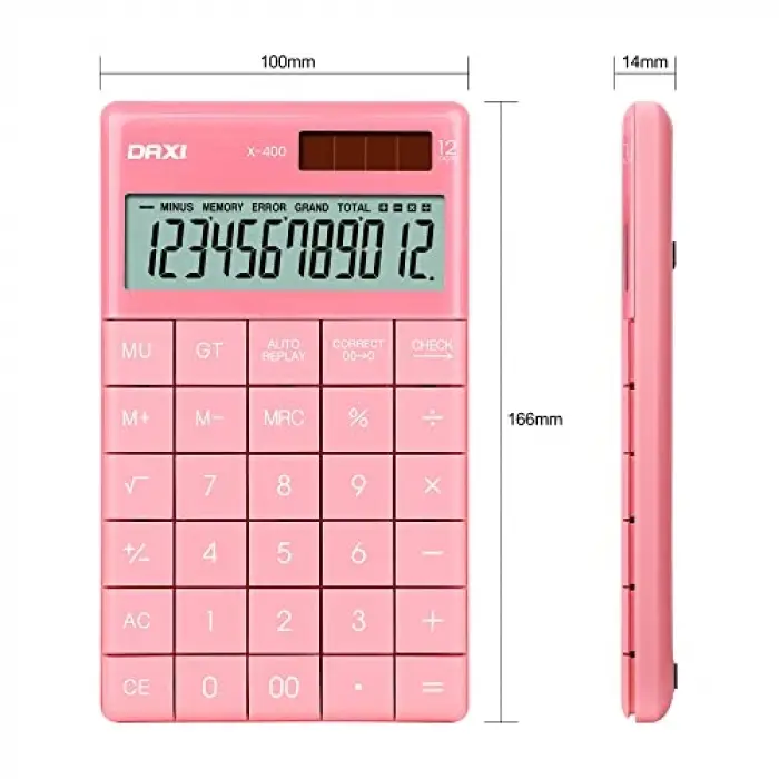 X-400 HESAP MAKİNESİ (PEMBE)