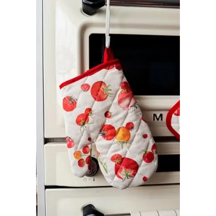 x Bengi Kurtcebe Pomodoro Fırın Eldiveni ve Tutacak Seti