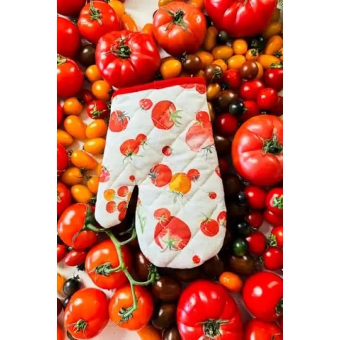 x Bengi Kurtcebe Pomodoro Fırın Eldiveni ve Tutacak Seti