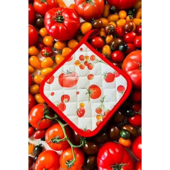 x Bengi Kurtcebe Pomodoro Fırın Eldiveni ve Tutacak Seti