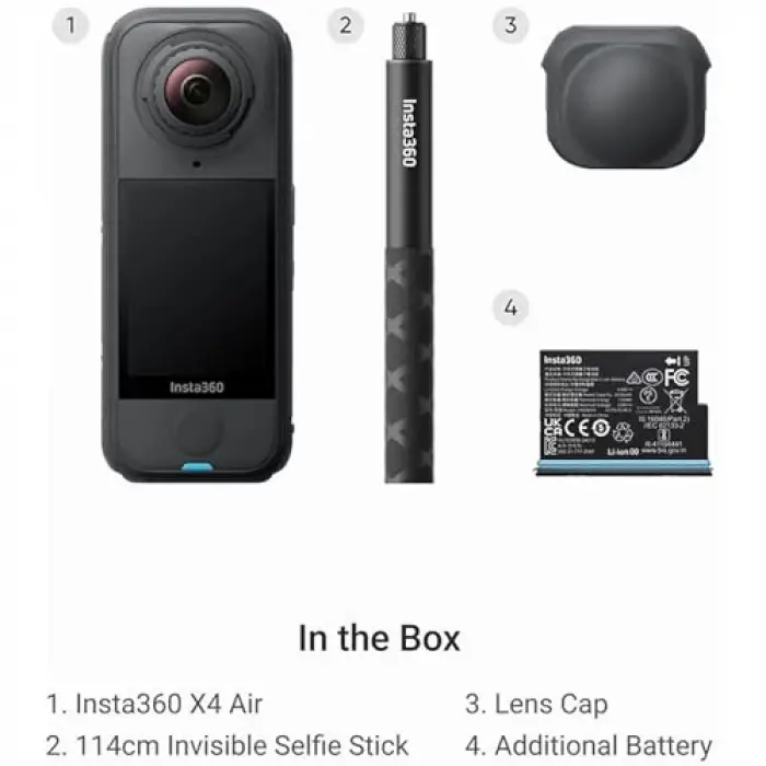 X4 Air 360° Aksiyon Kamerası Starter Bundle
