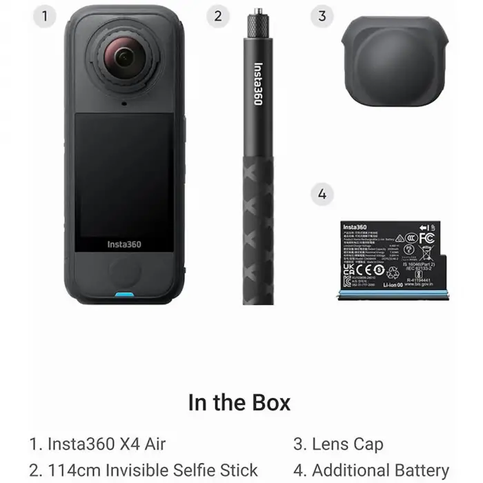 X4 Air 360° Aksiyon Kamerası Starter Bundle