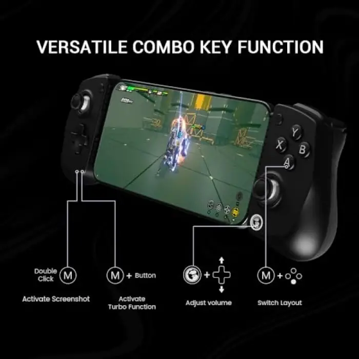 X5 Lite Type-C Mobile Gaming Controller for iPhone (USB-C), Android & HarmonyOS Phones,Lightweight Design, Hall Effect Sticks, Supports Radiator & Pass-Through Charging (Black)