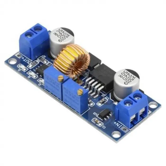 XL4015 5A ayarlanabilir DC-DC step-down LiPo şarj modülü, mavi Pcb