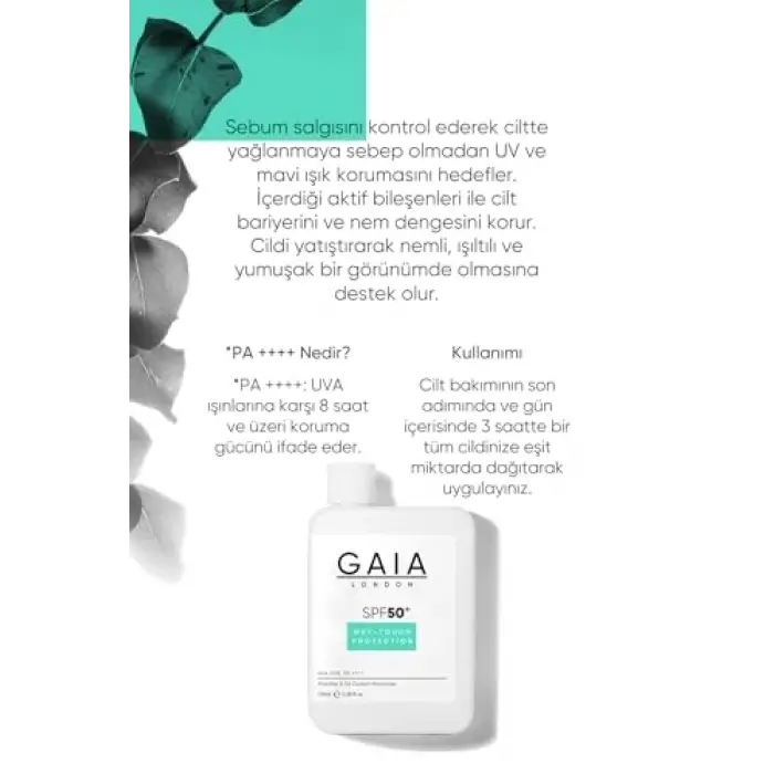 Yağlı Ciltler için Mat Bitişli 50spf Uva