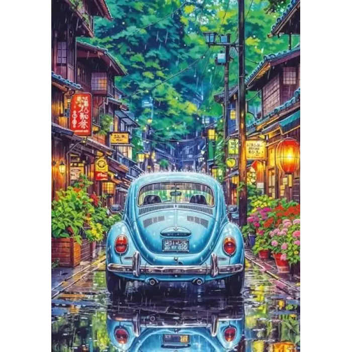 Yağmur Altında Tokyo 500 Parça Puzzle
