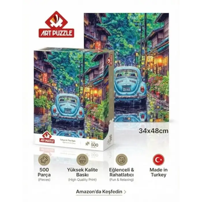 Yağmur Altında Tokyo 500 Parça Puzzle