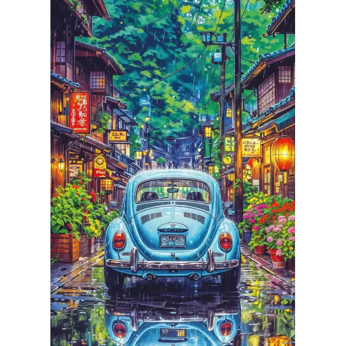 Yağmur Altında Tokyo 500 Parça Puzzle