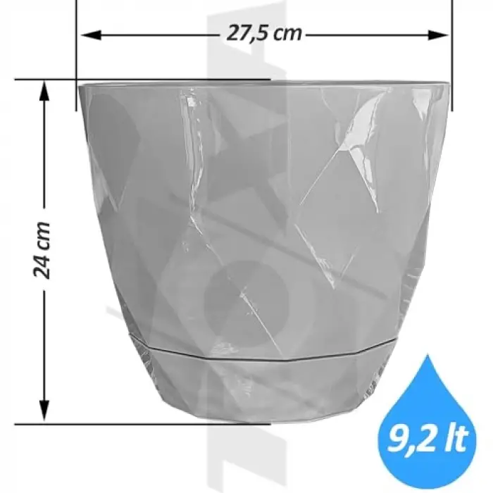 Yakamoz 1 9.2 L Bej Saksı