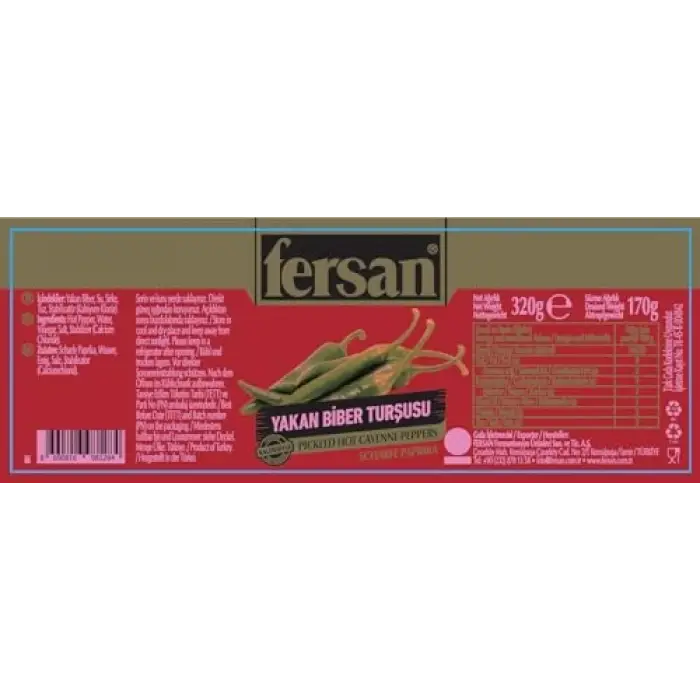 Yakan Biber Turşusu 320 ML