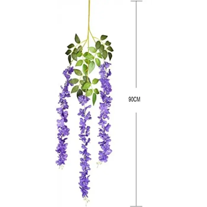 Yapay Çiçek Sarkan 3 Dallı Akasya 90 cm Mor