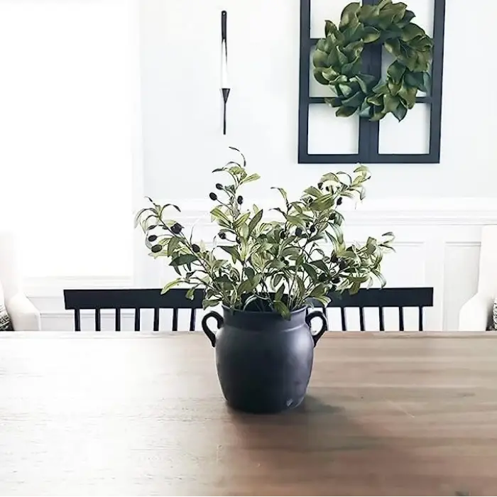Yapay Zeytin Dalı, 45 cm, 4 Meyveli