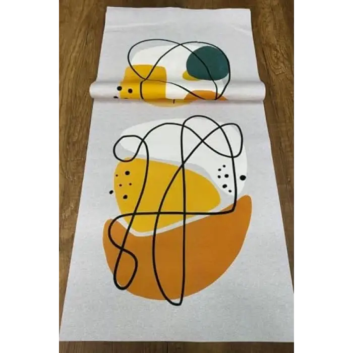 Yaprak Desenli Runner 40x140 Cm