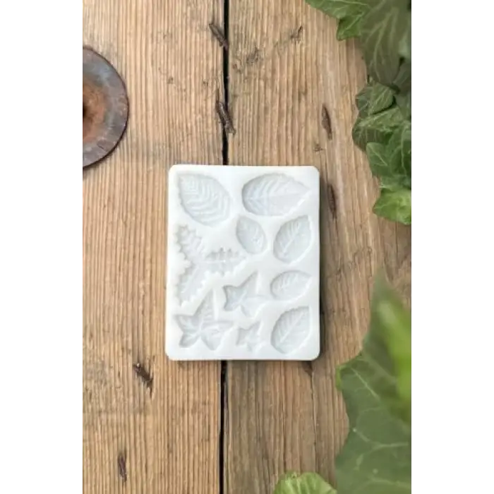 Yaprak Onlu Mum Kalıbı (Silikon)