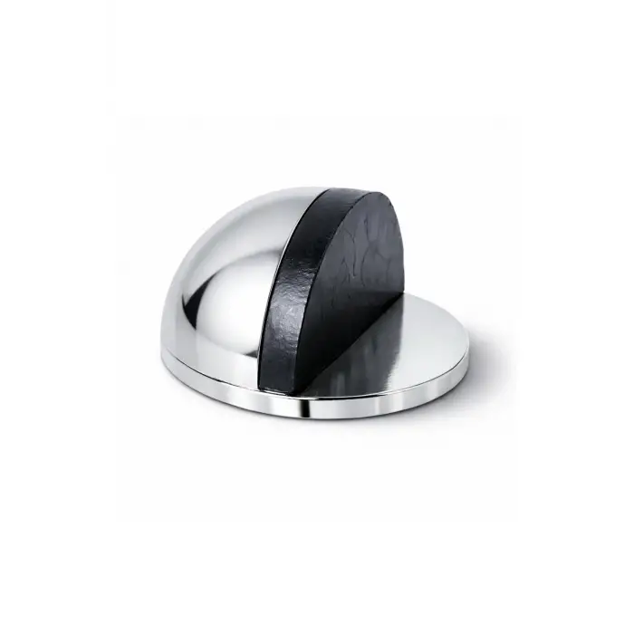Yarı Yapışkanlı Kapı Kolu Stoperi, Metal Kapı Tamponu, Krom, 1