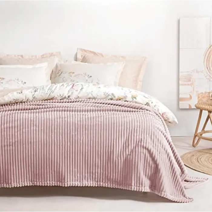 Yataş Bedding Holly Wellsoft Battaniye Çift Kişilik - Pudra
