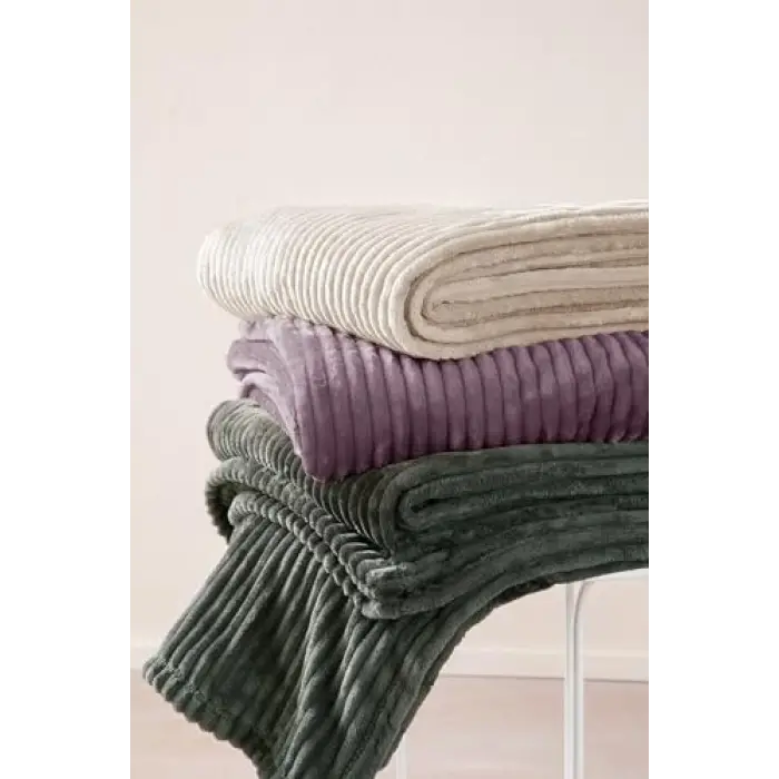Yataş Bedding Holly Wellsoft Battaniye Tek Kişilik - Ekru
