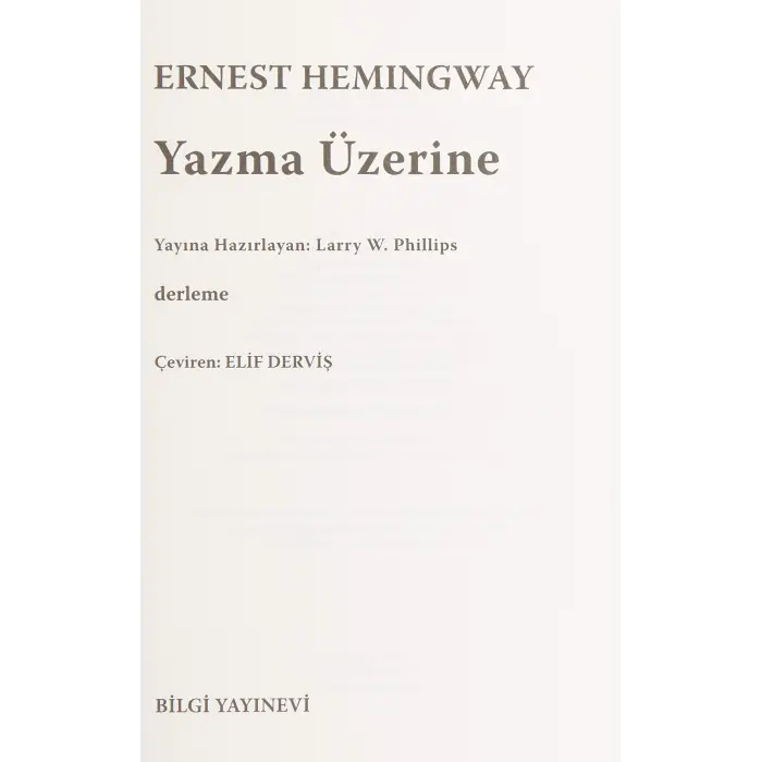 Yazma Üzerine