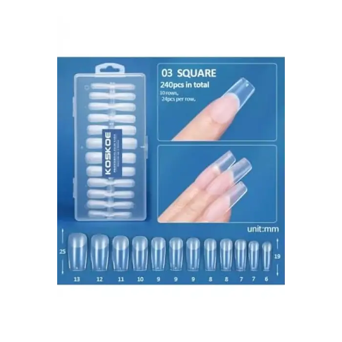 Yeni Nesil Jel Tips Tırnak 03 Square Model