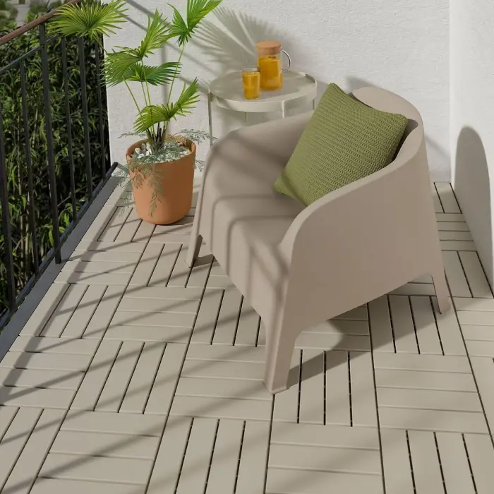 Yer döşemesi, 0.81 m², bej, 9 adet