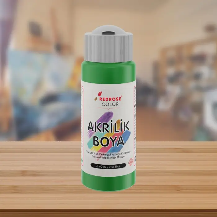 Yeşil Akrilik Boya, 60 ml