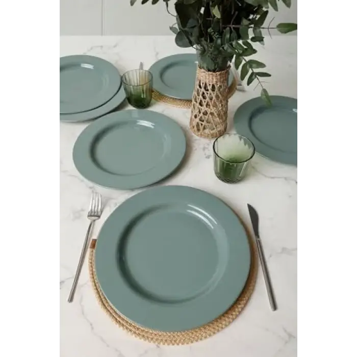 Yeşil Assos Servis Tabağı 28 Cm 6 Adet 326