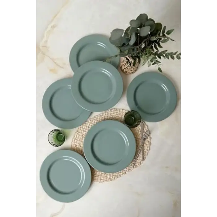 Yeşil Assos Servis Tabağı 28 Cm 6 Adet 326
