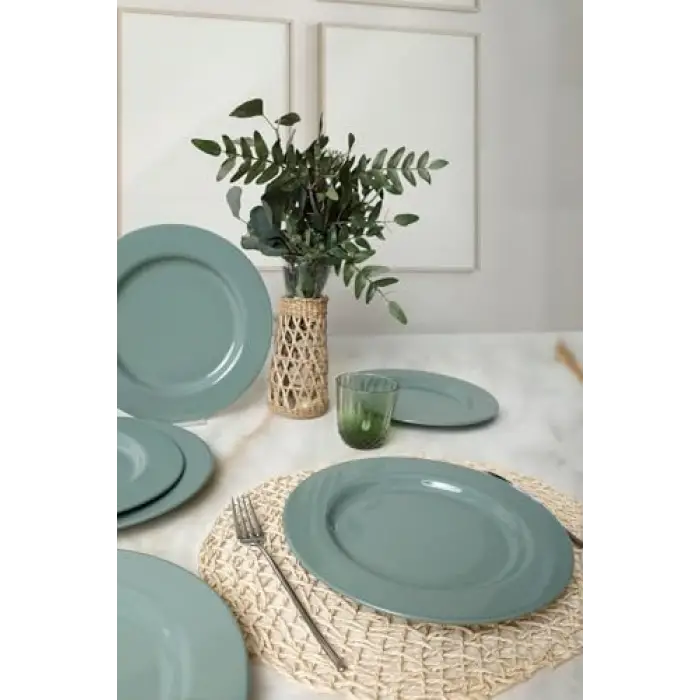 Yeşil Assos Servis Tabağı 28 Cm 6 Adet 326