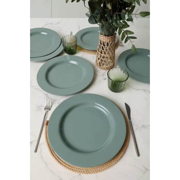 Yeşil Assos Servis Tabağı 28 Cm 6 Adet 326