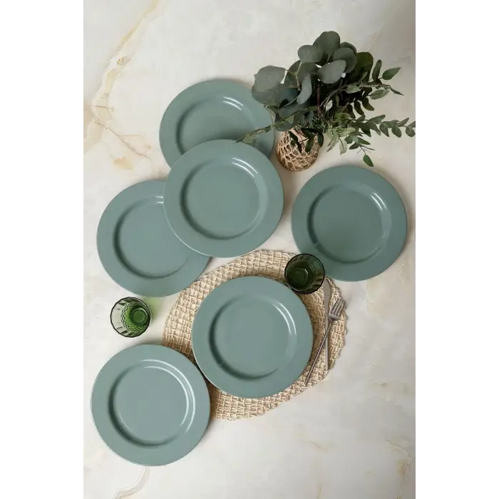Yeşil Assos Servis Tabağı 28 Cm 6 Adet 326