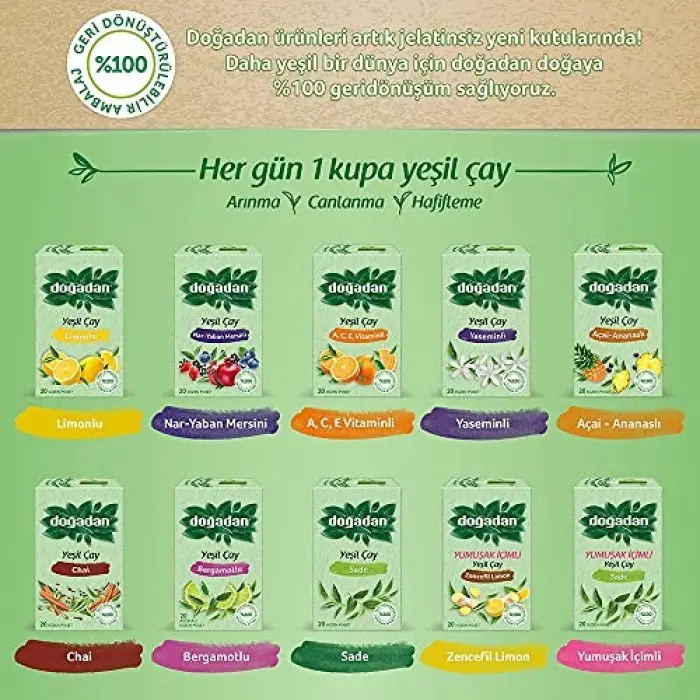Yeşil Çay Limonlu 20li