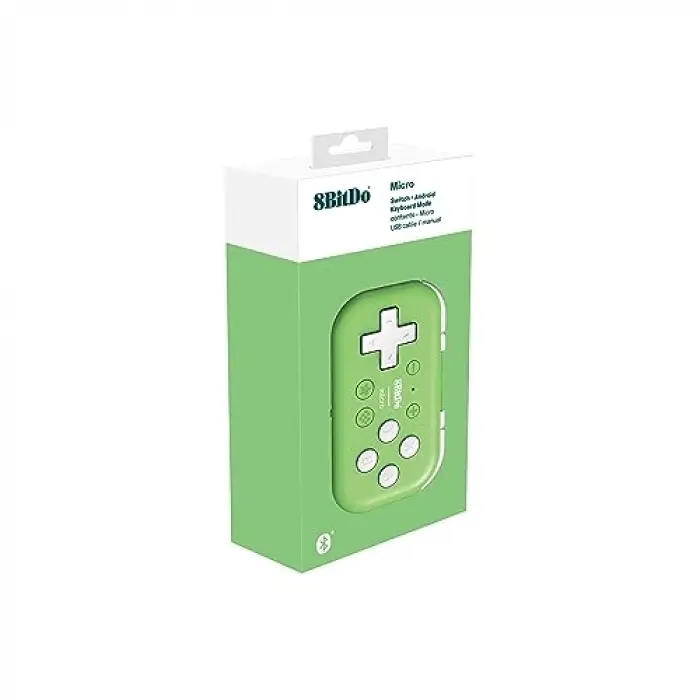 Yeşil Cep Boy Bluetooth Mini Gamepad; Switch, Android ve Raspberry Pi için, Klavye Modu Destekli